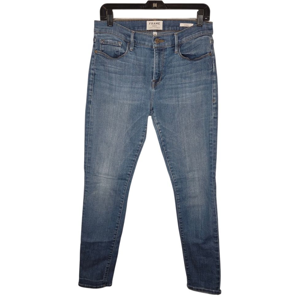 Frame Le Garcon Boyfriend Skinny Denim Jeans Storm Lgj310 Size 28